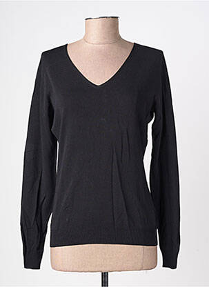 Pull col v manches longues noir RINASCIMENTO femme