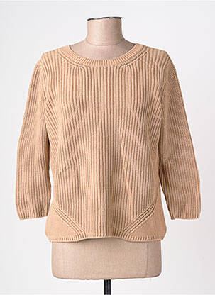 Pull coupe cintrée manches longues beige STREET ONE femme