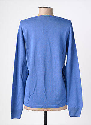 Pull coupe cintrée manches longues bleu ELLEMME femme