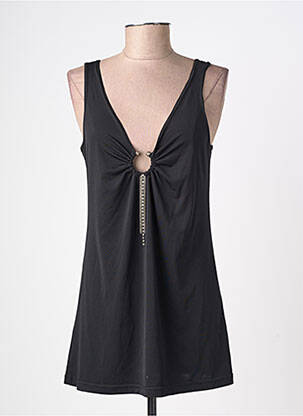 Top stretch sans manche noir JAD femme