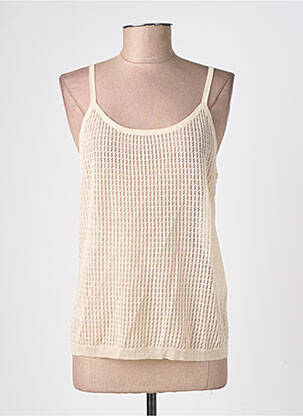 Top stretch fines bretelles beige SCHOOL RAG femme