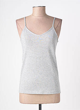 T-shirt stretch fines bretelles gris STREET ONE femme