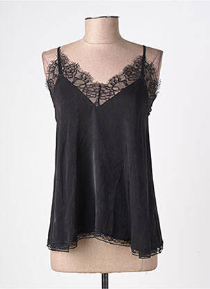 Top manches bretelles ajustables fines bretelles noir SCHOOL RAG femme