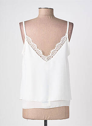 Top manches bretelles ajustables fines bretelles blanc RINASCIMENTO femme
