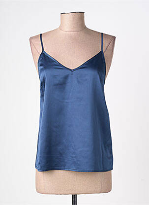 Top manches bretelles ajustables fines bretelles bleu RINASCIMENTO femme