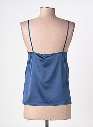 Top manches bretelles ajustables fines bretelles bleu RINASCIMENTO femme