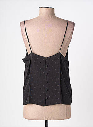 Top coupe fluide sans manche noir SUNCOO femme