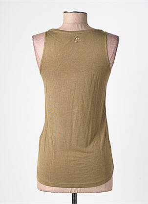 Débardeur stretch sans manche vert SCHOOL RAG femme