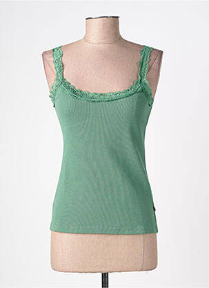 Top stretch sans manche vert FREEMAN T.PORTER femme
