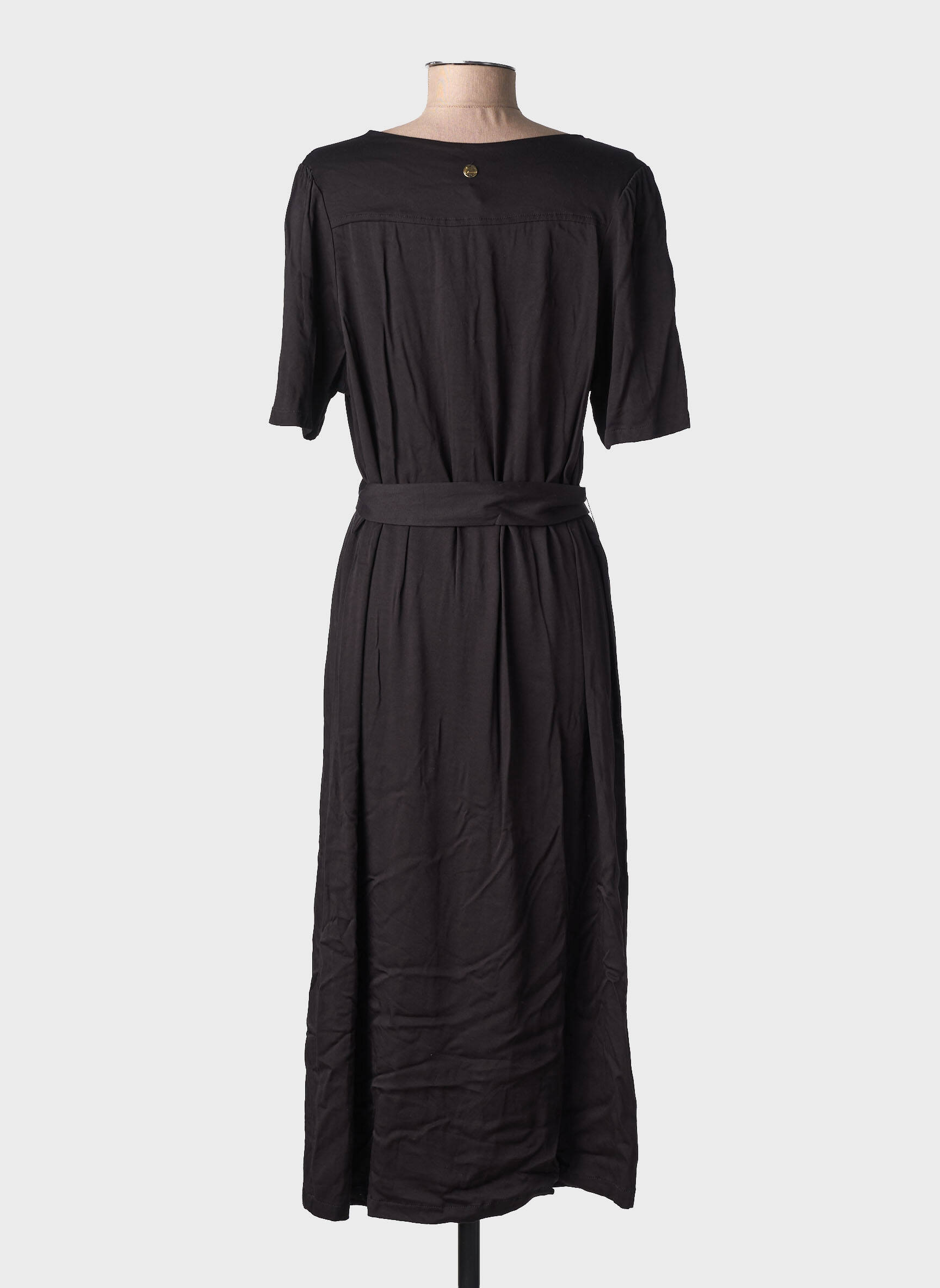 Robe longue manches courtes manches courtes noir LOLA ESPELETA femme