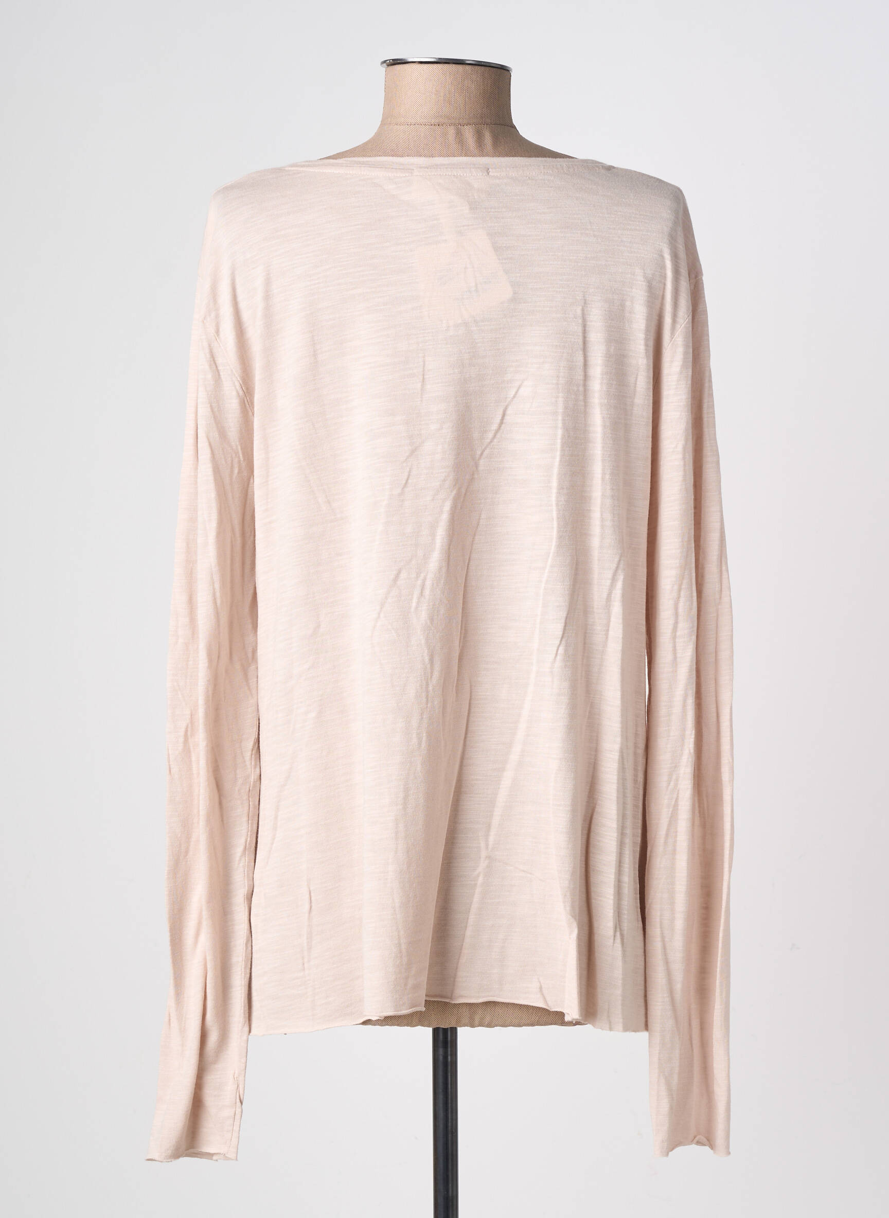 Top stretch manches longues beige AMERICAN VINTAGE femme
