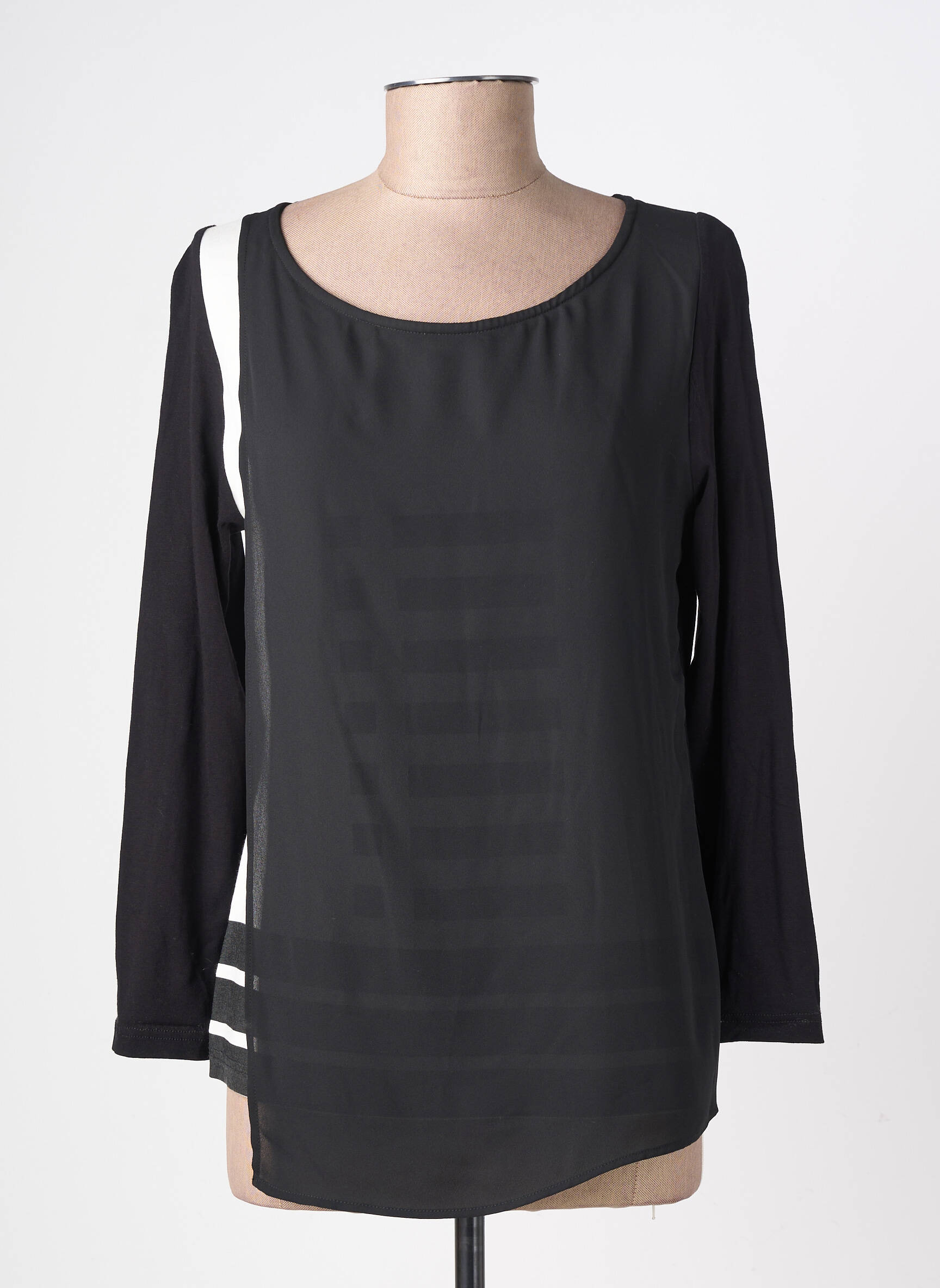 Top stretch manches longues noir AKELA KEY femme