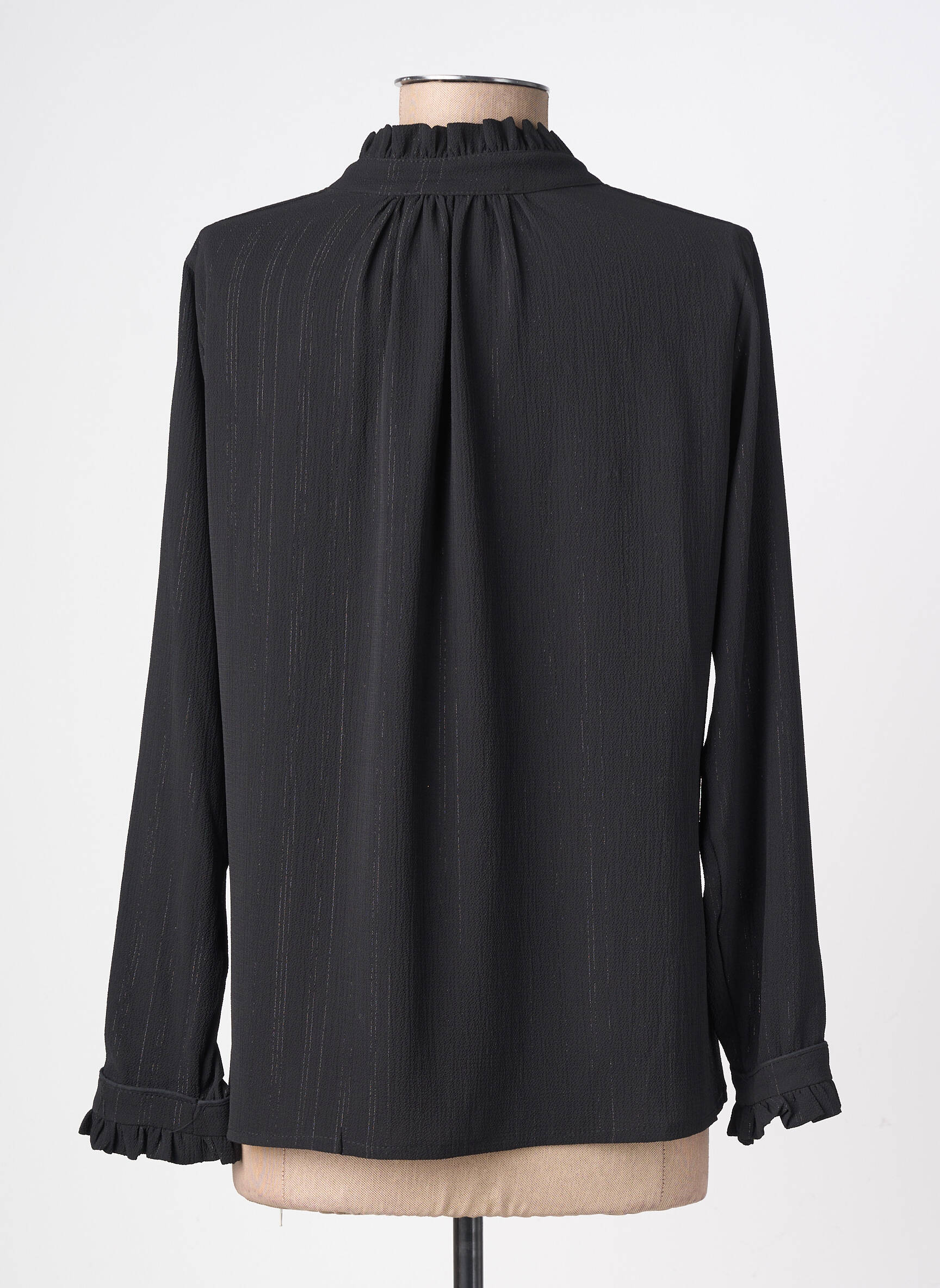 Blouse manches longues manches longues noir MAMOUCHKA femme