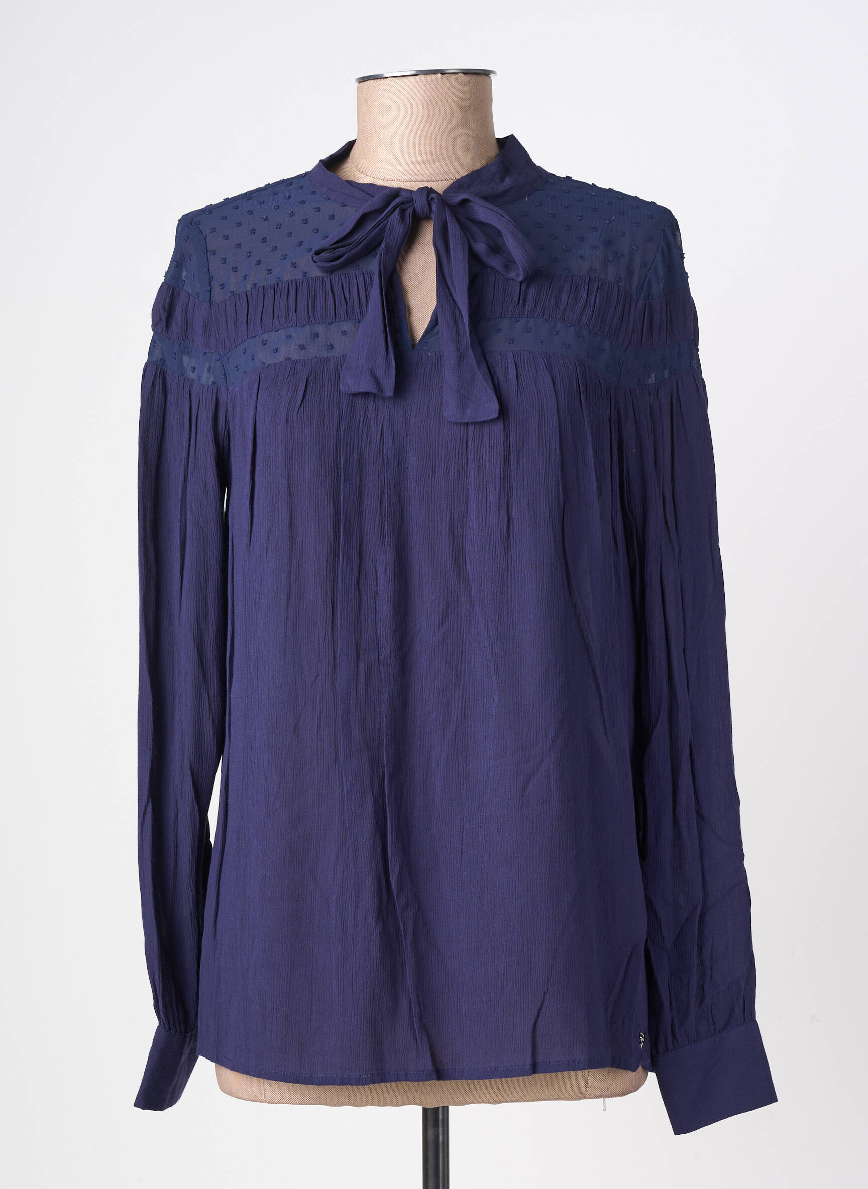 Blouse col rond manches longues bleu LPB LES PETITES BOMBES  femme