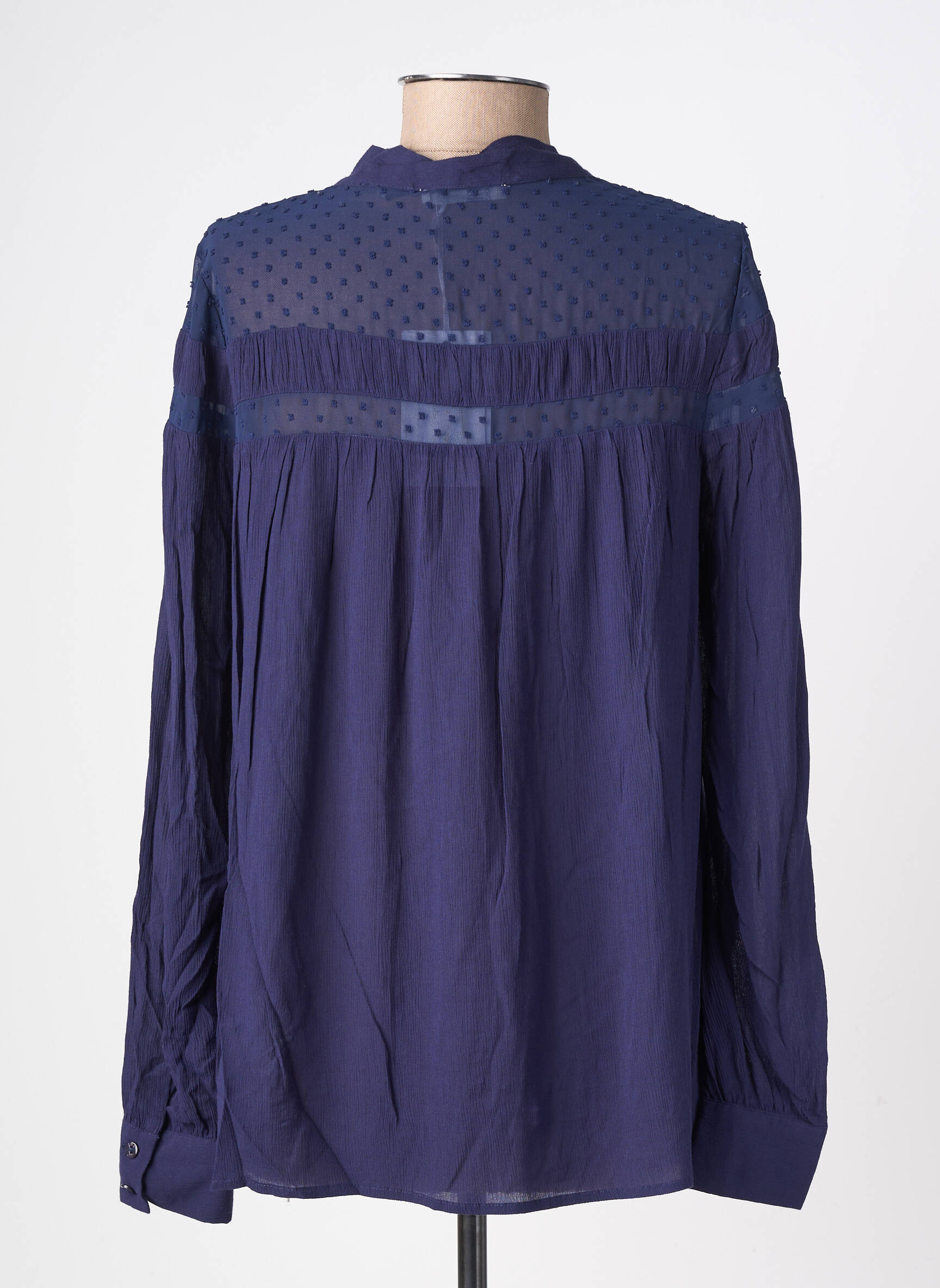 Blouse col rond manches longues bleu LPB LES PETITES BOMBES  femme