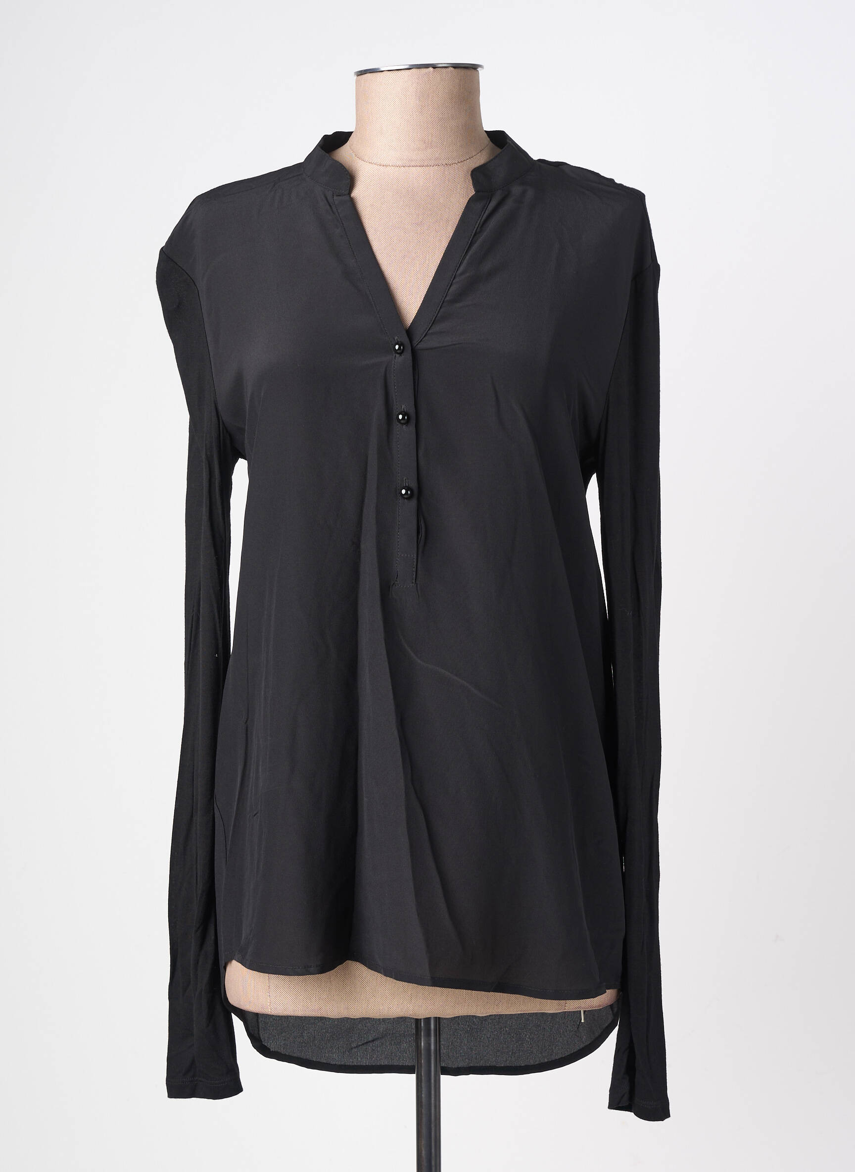 Blouse manches longues manches longues noir SCHOOL RAG femme