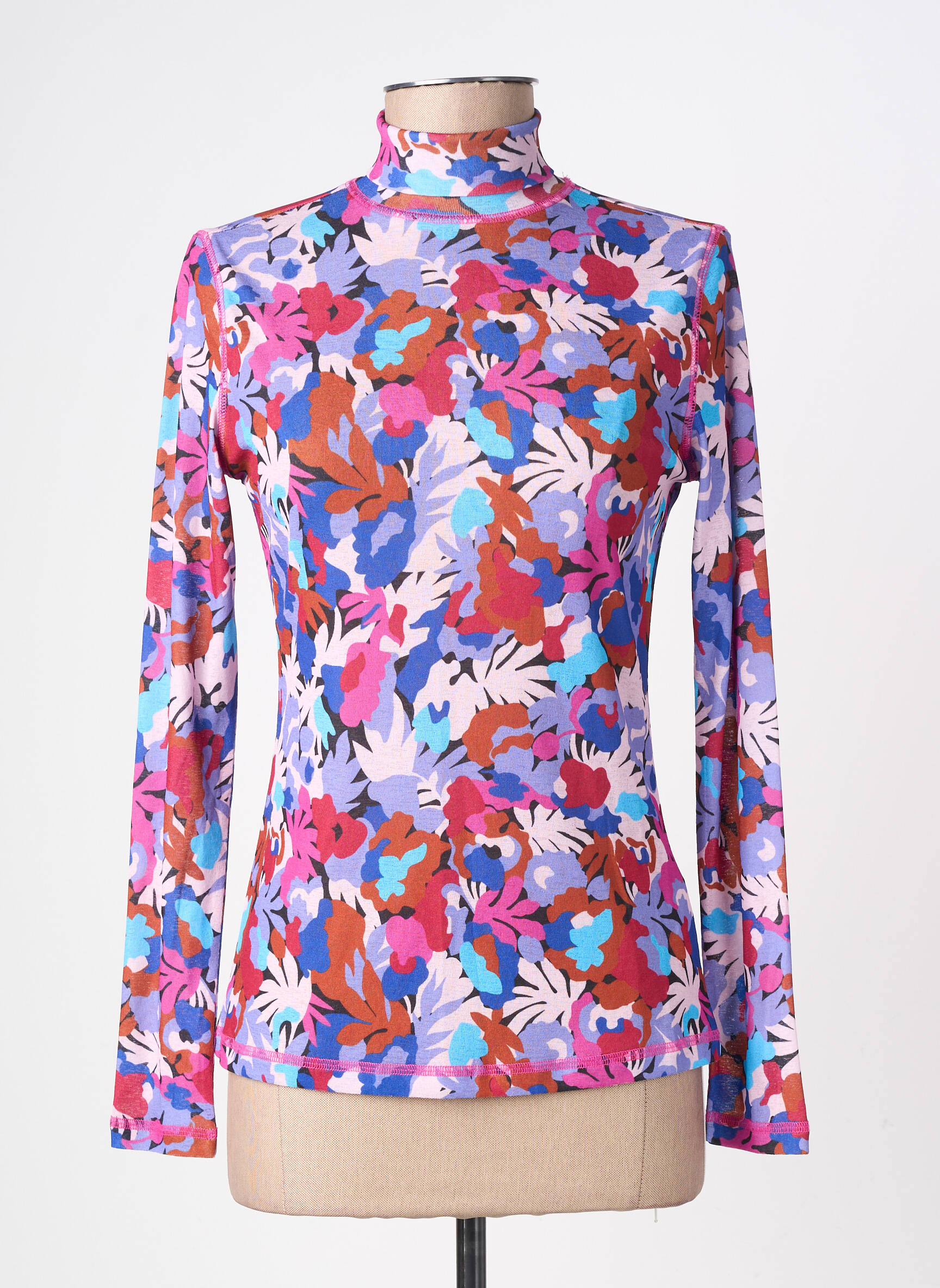 Top stretch manches longues violet SUNCOO femme