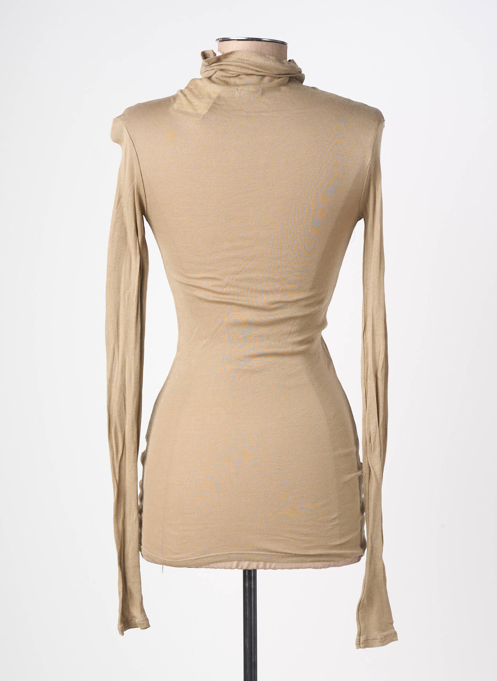 Top tissage jersey manches longues vert AMERICAN VINTAGE femme