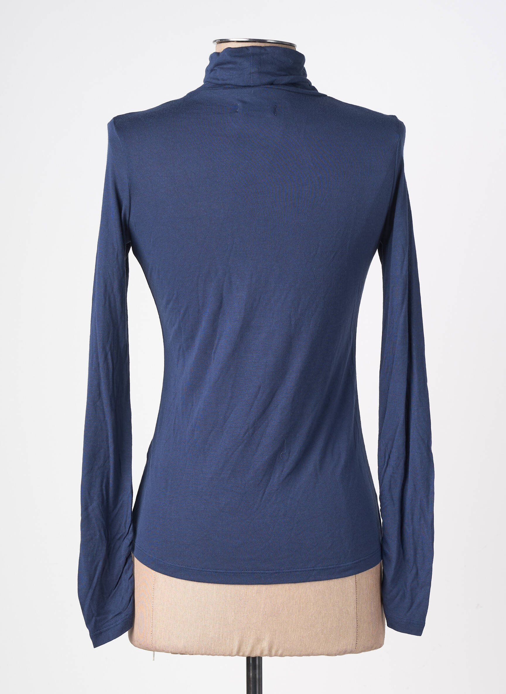 Top tissage jersey manches longues bleu KANOPE femme