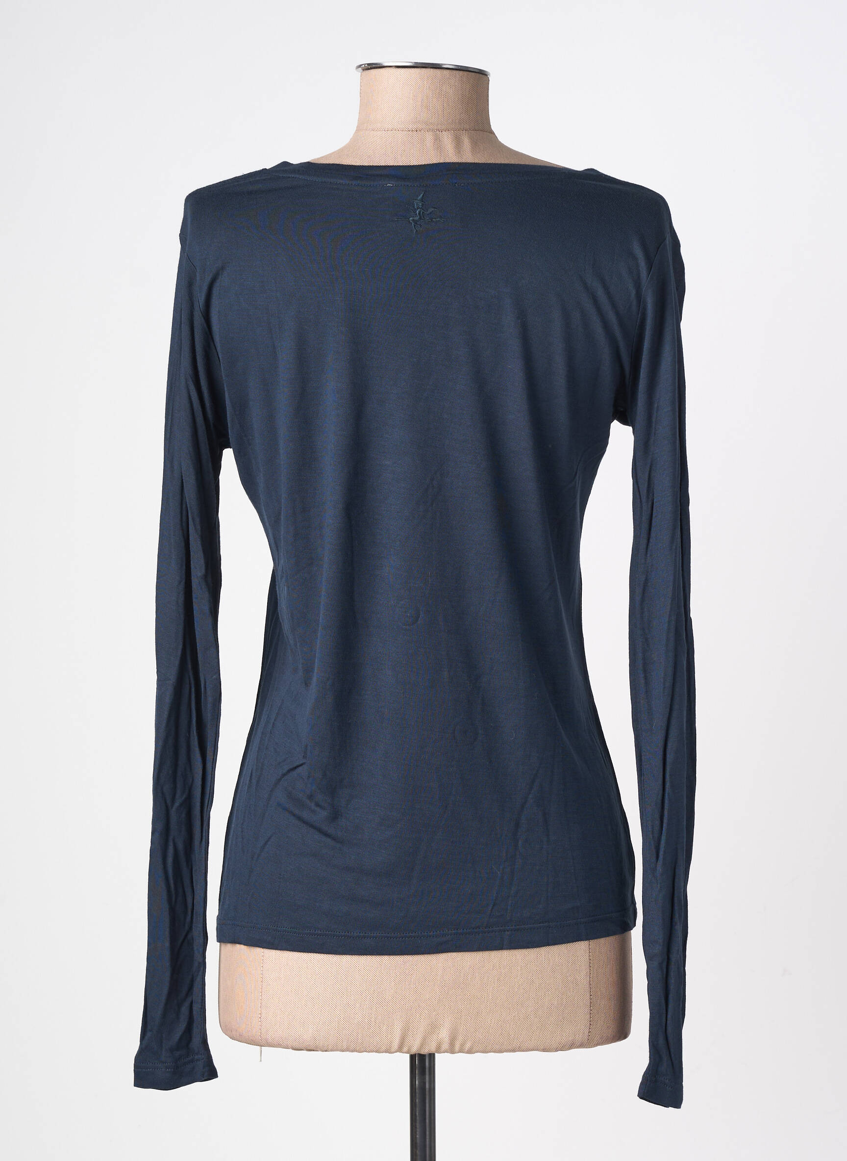 Top tissage jersey manches longues bleu SCHOOL RAG femme