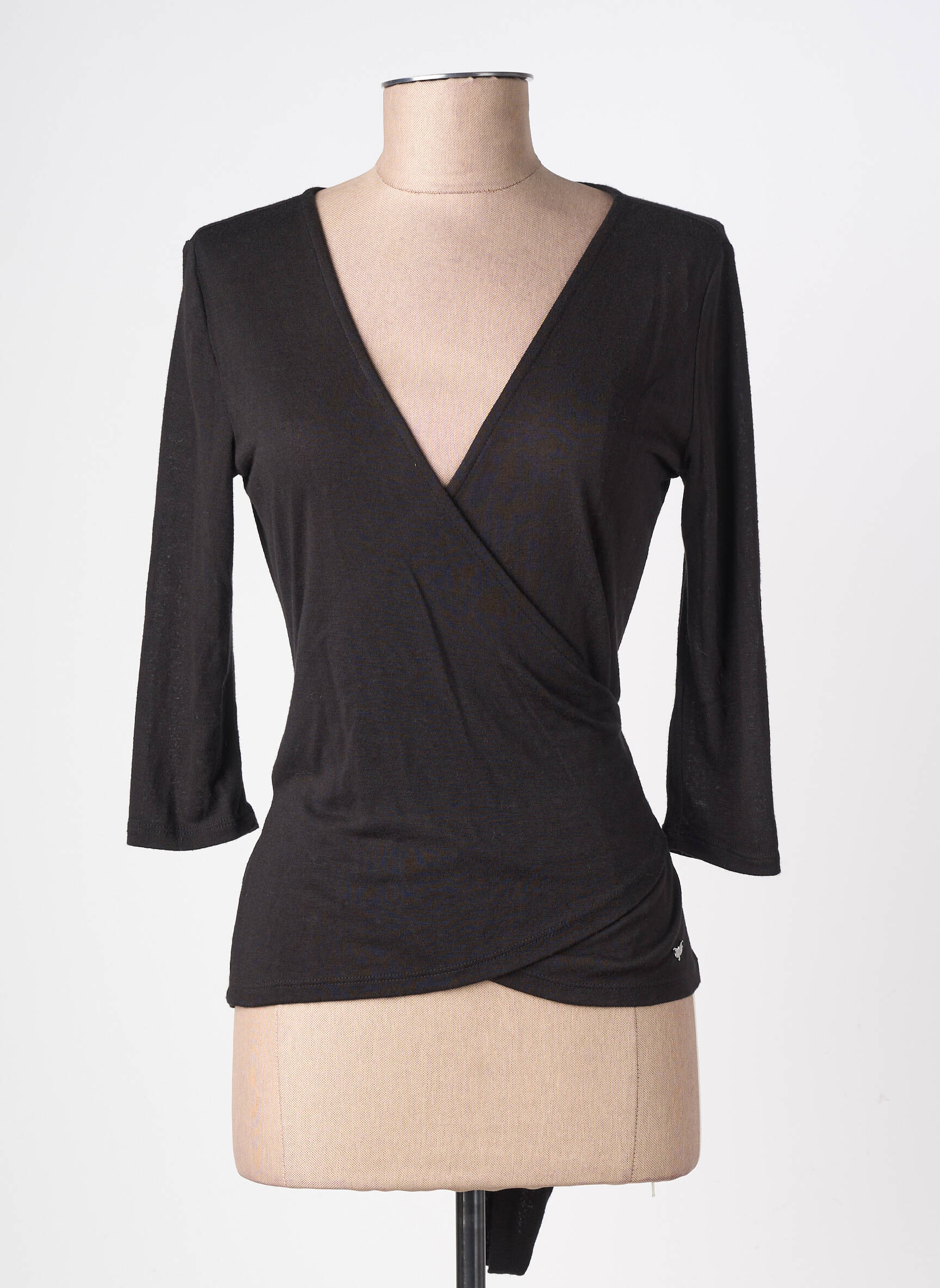 Top tissage jersey manches longues noir LPB LES PETITES BOMBES  femme