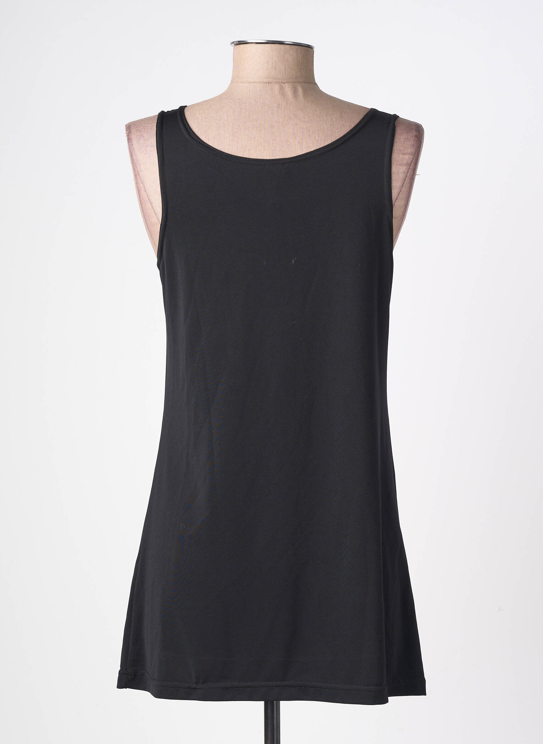Top stretch sans manche noir JAD femme