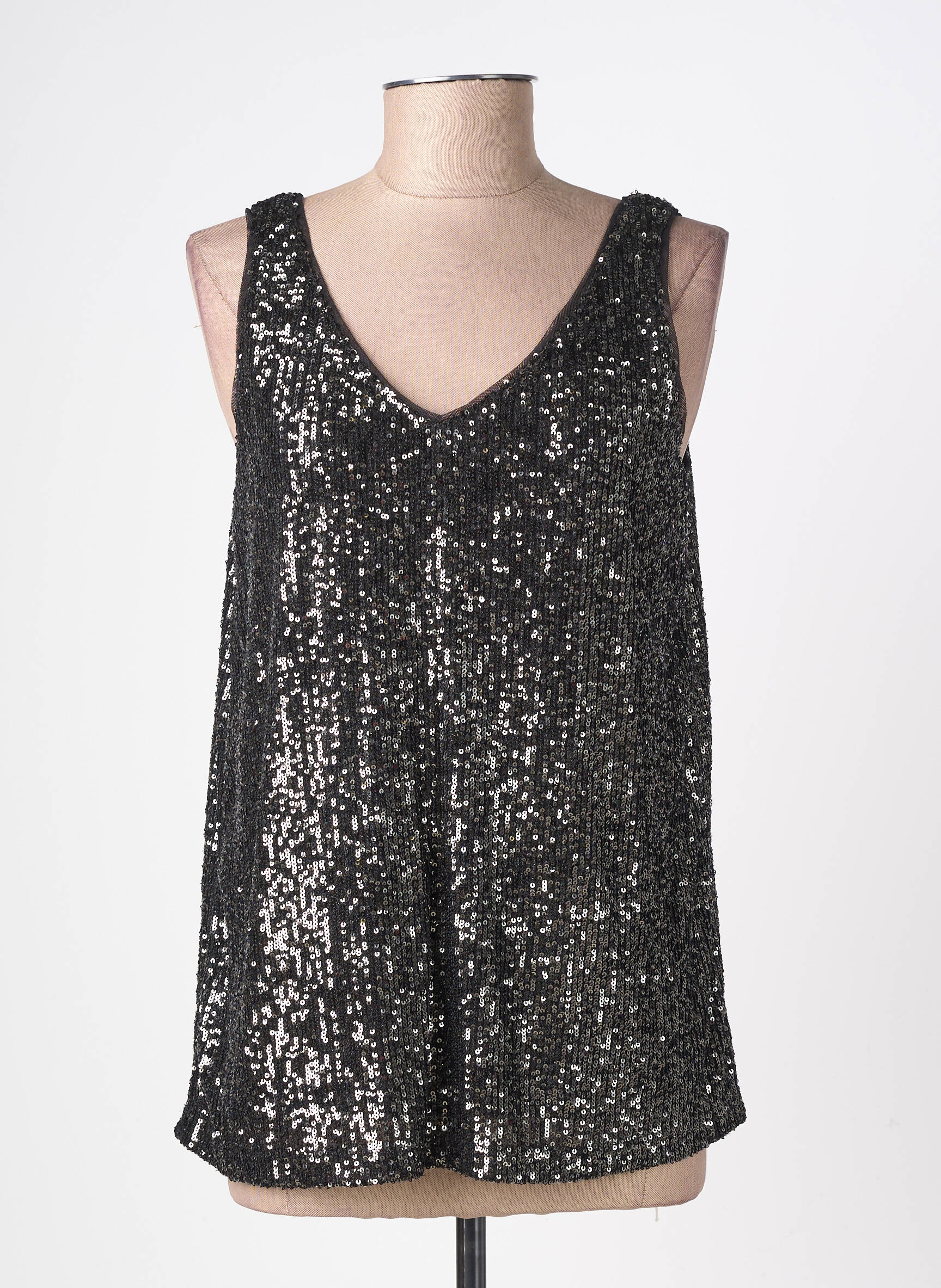 Top stretch sans manche argent STREET ONE femme
