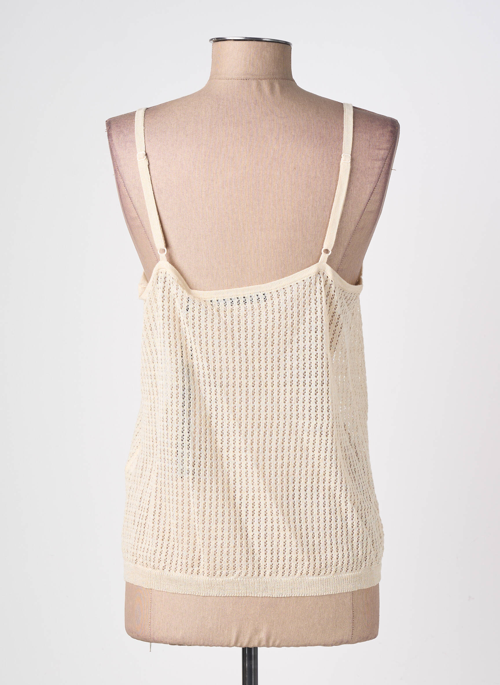 Top stretch fines bretelles beige SCHOOL RAG femme