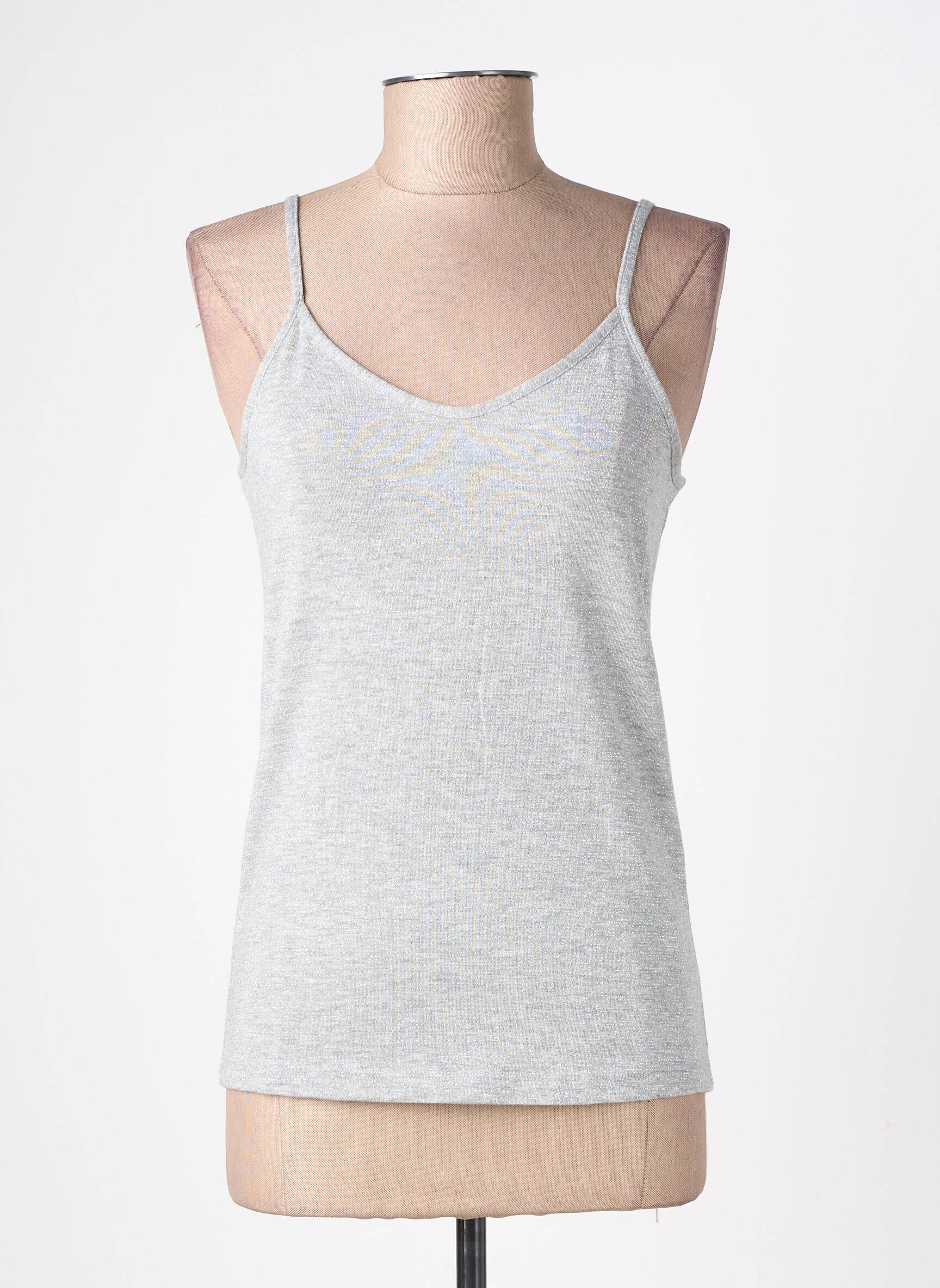 T-shirt stretch fines bretelles gris STREET ONE femme
