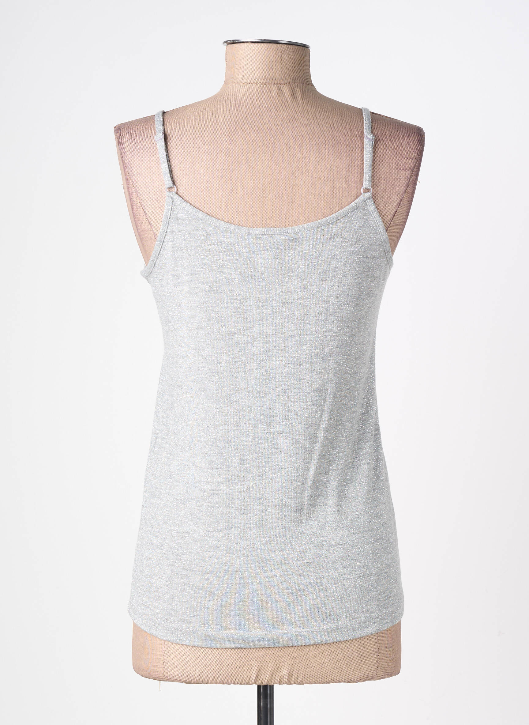 T-shirt stretch fines bretelles gris STREET ONE femme