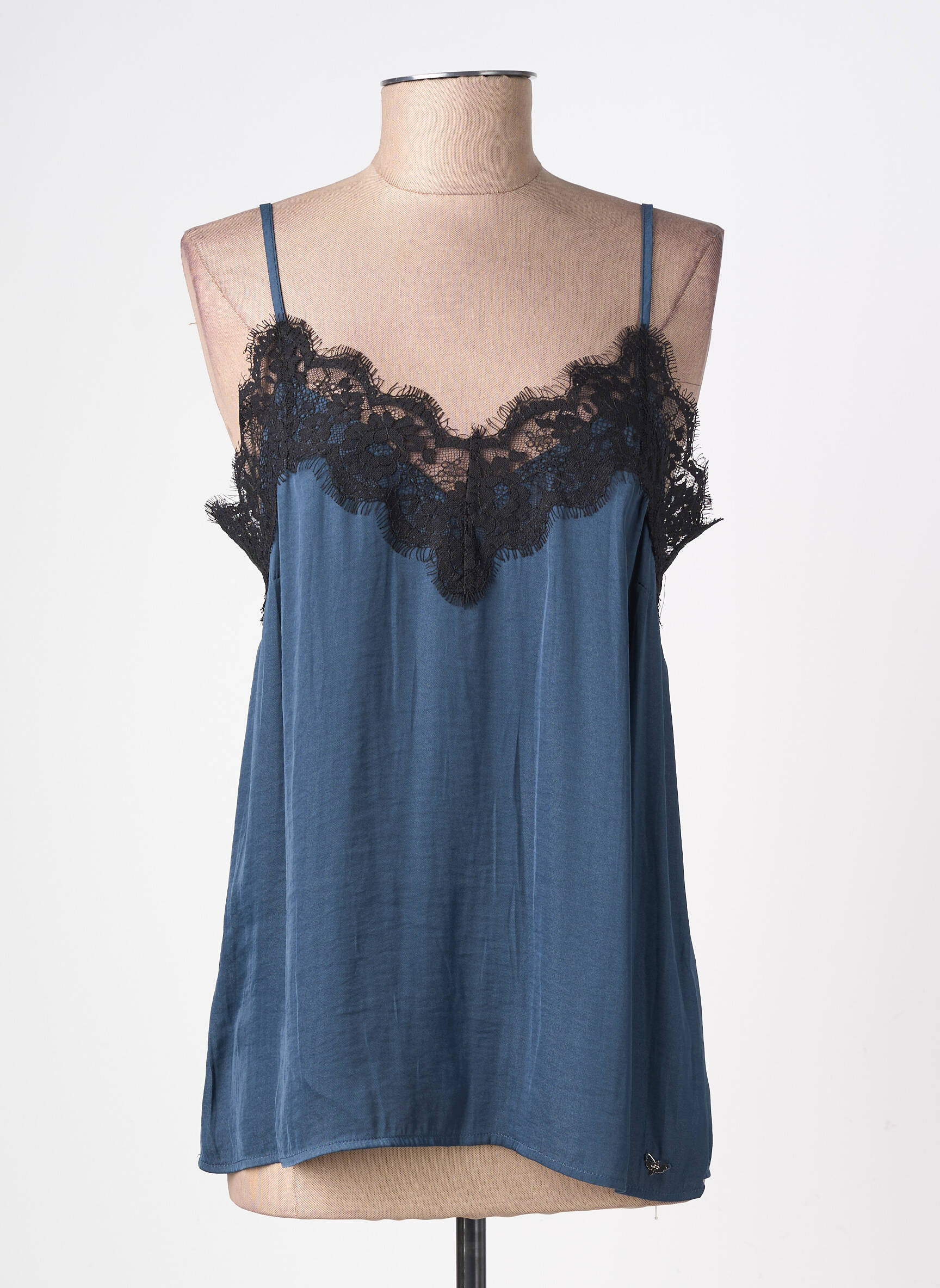 Top manches bretelles ajustables fines bretelles bleu LPB LES PETITES BOMBES  femme