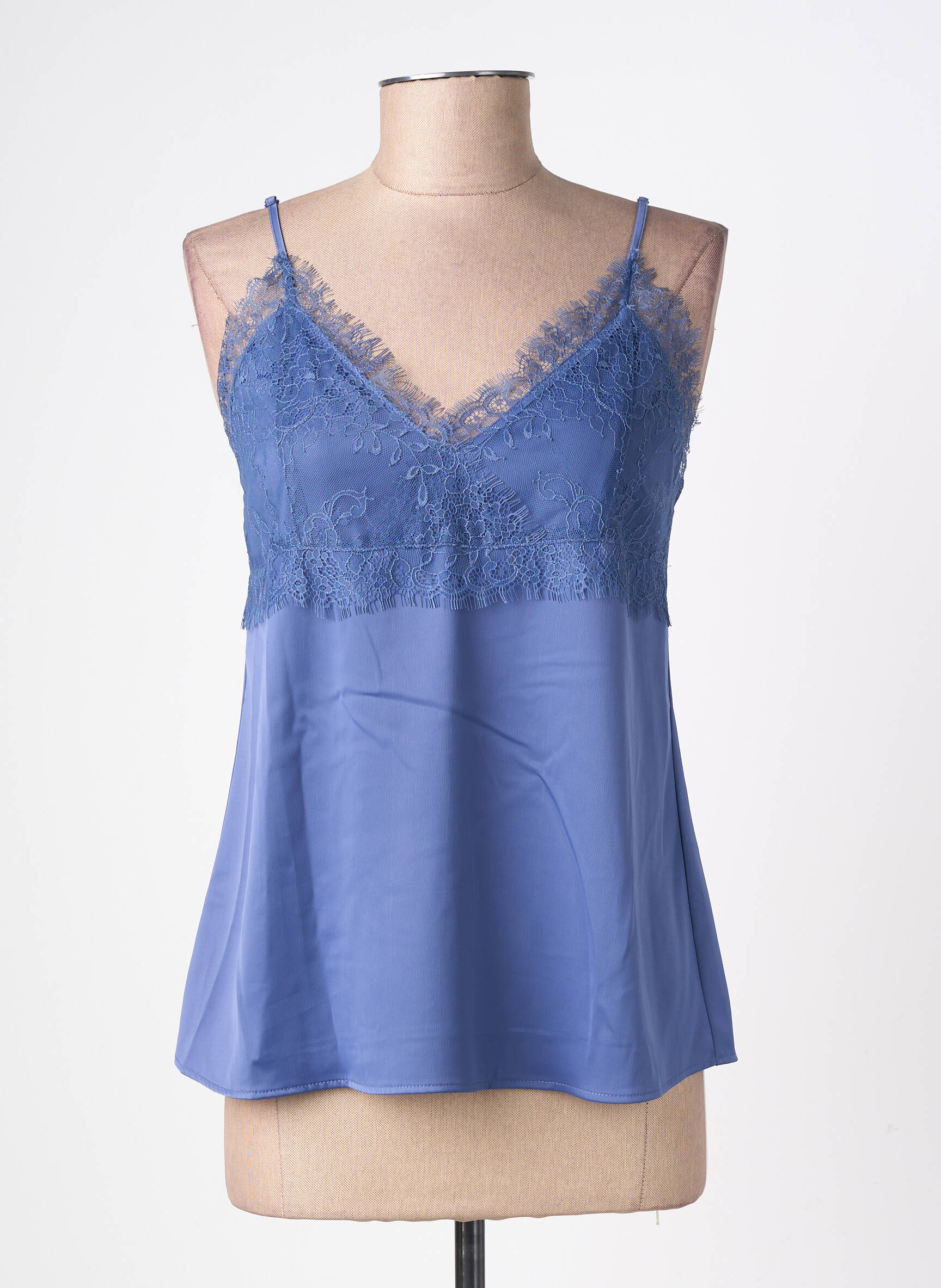 Top manches bretelles ajustables fines bretelles bleu SCHOOL RAG femme