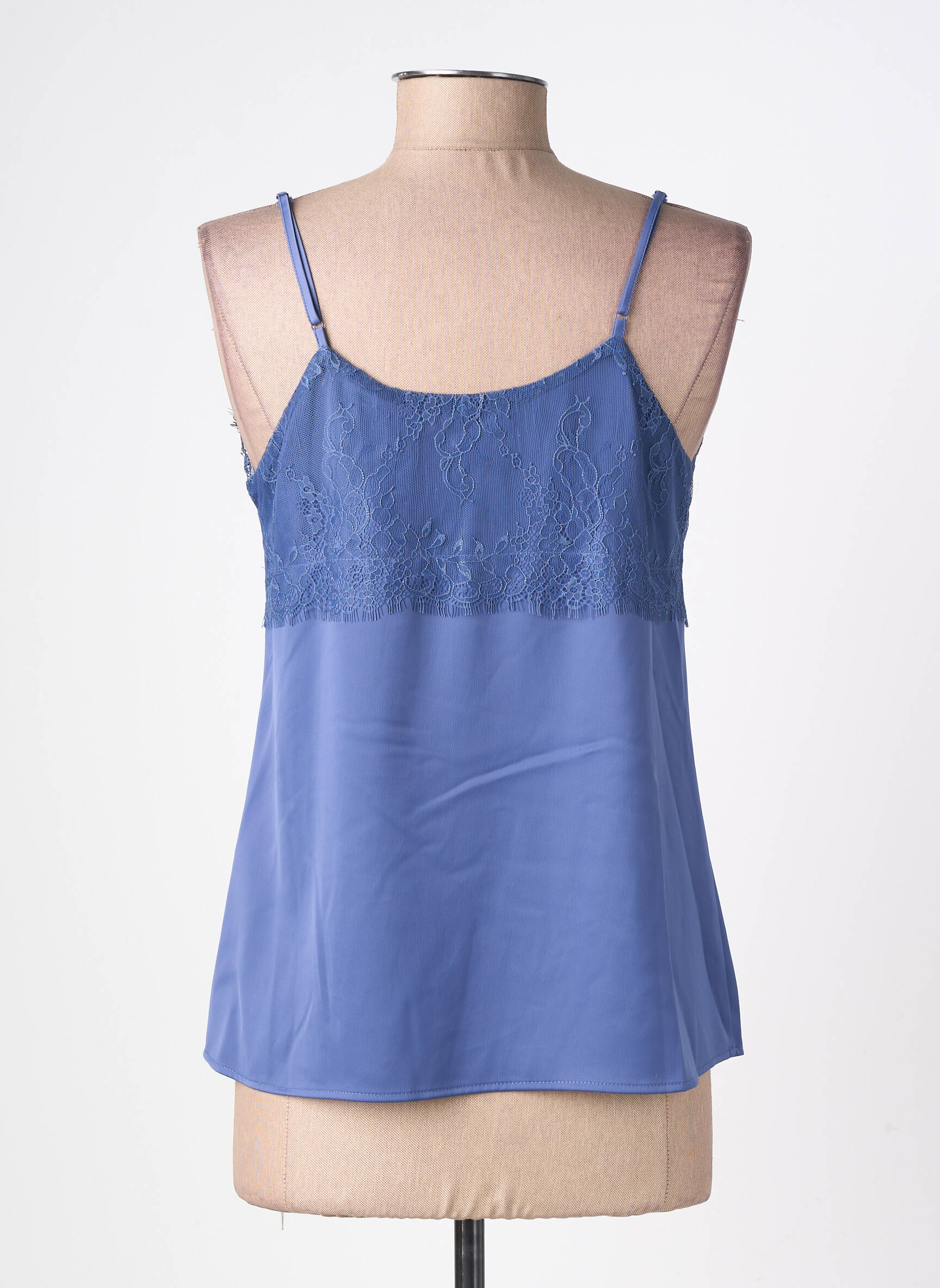 Top manches bretelles ajustables fines bretelles bleu SCHOOL RAG femme