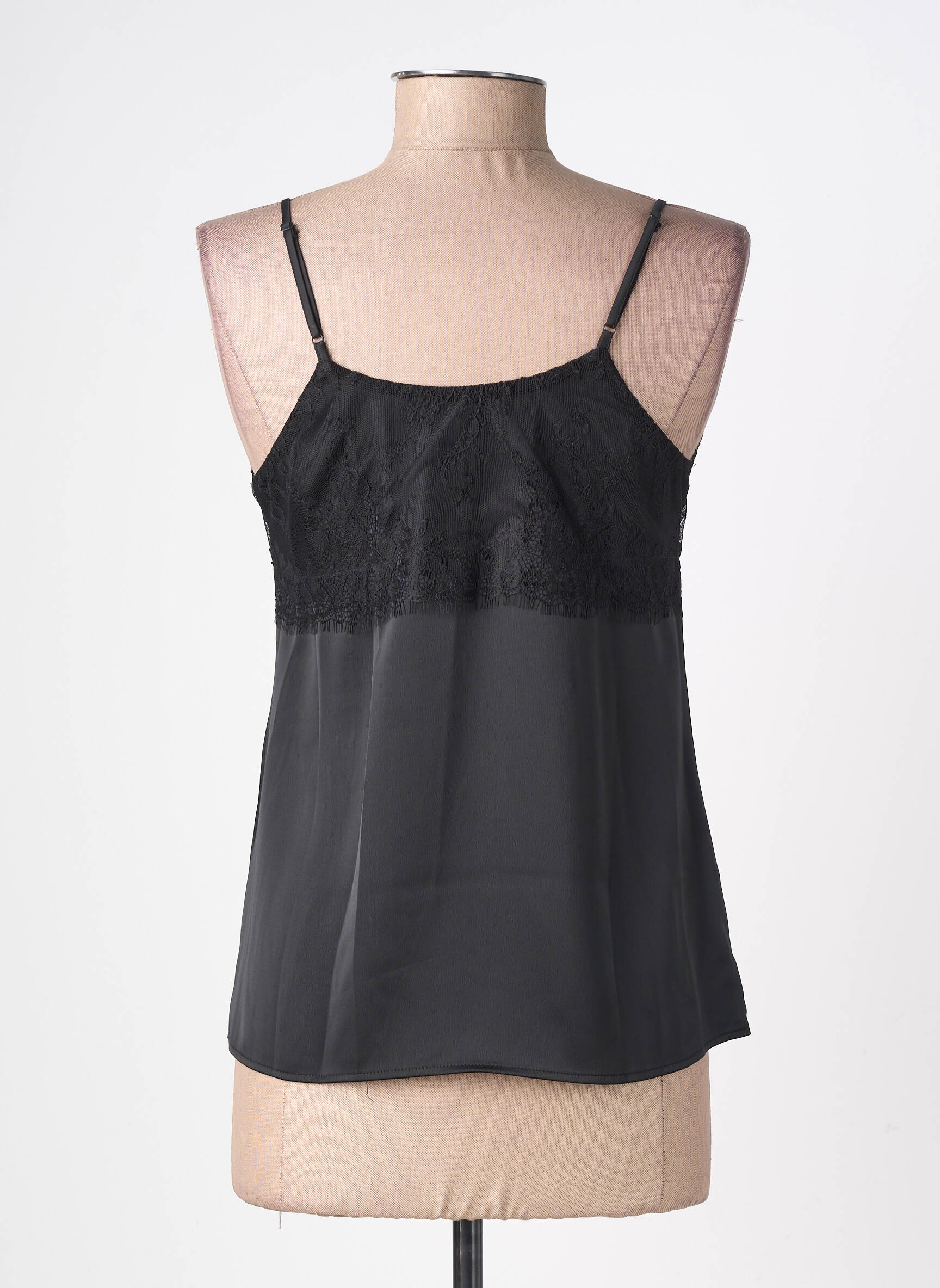 Top manches bretelles ajustables fines bretelles noir SCHOOL RAG femme