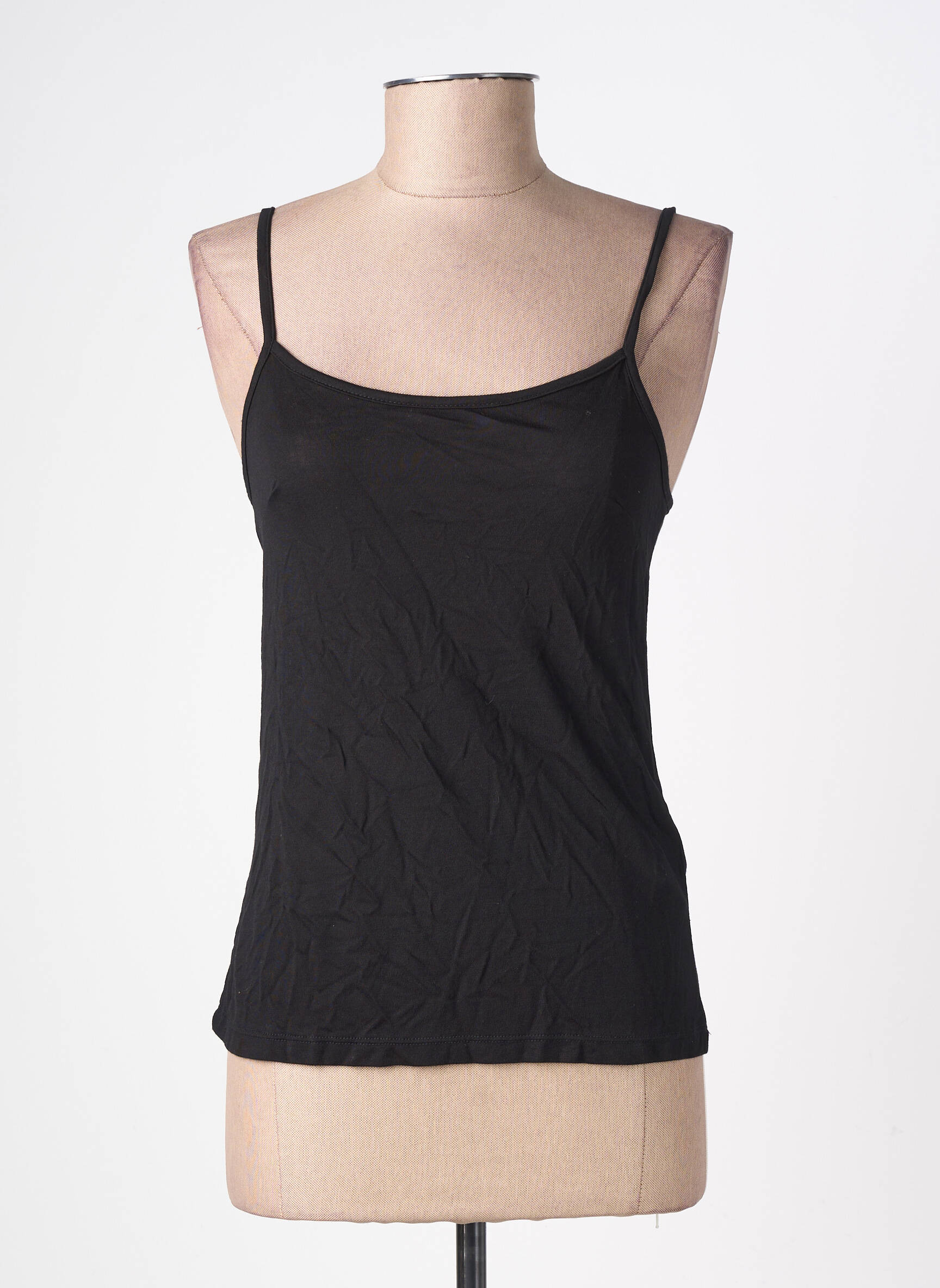 T-shirt stretch fines bretelles noir LPB LES PETITES BOMBES  femme