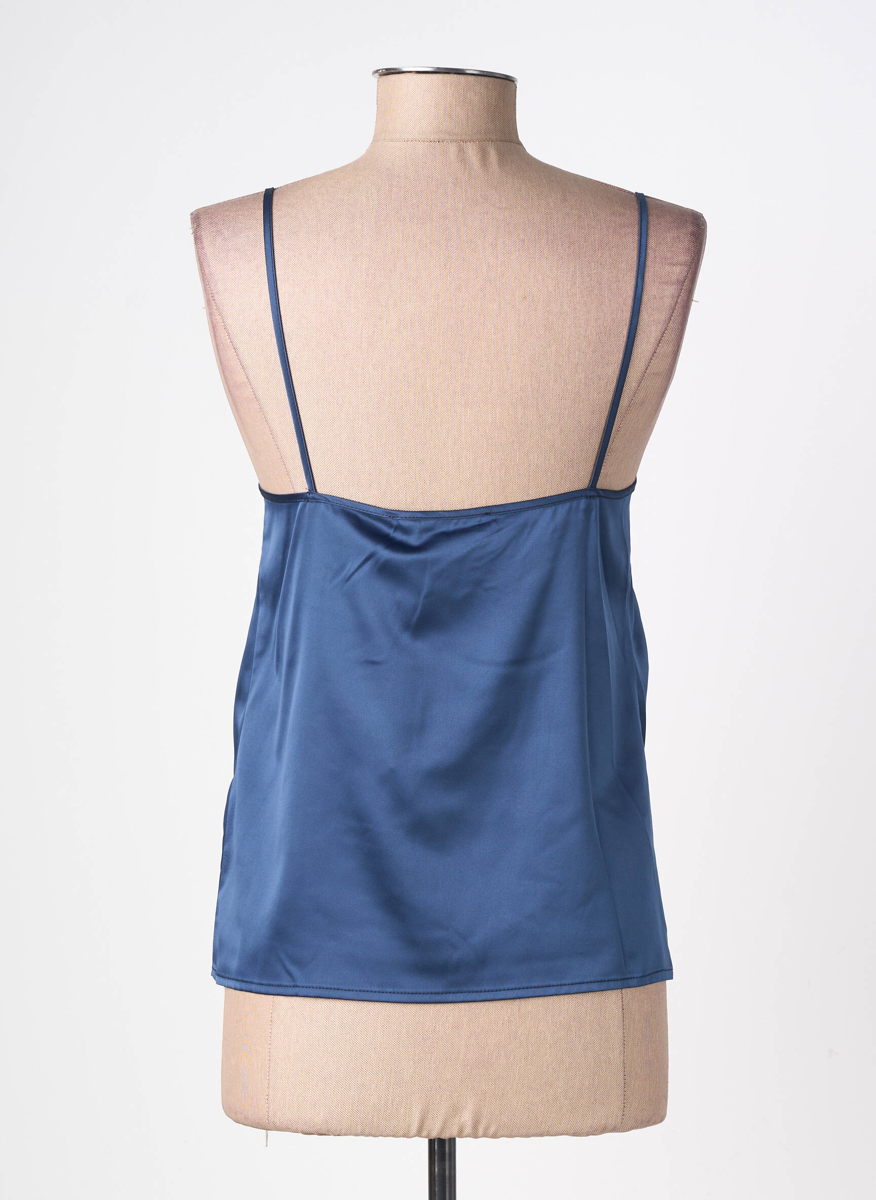 Top manches bretelles ajustables fines bretelles bleu RINASCIMENTO femme