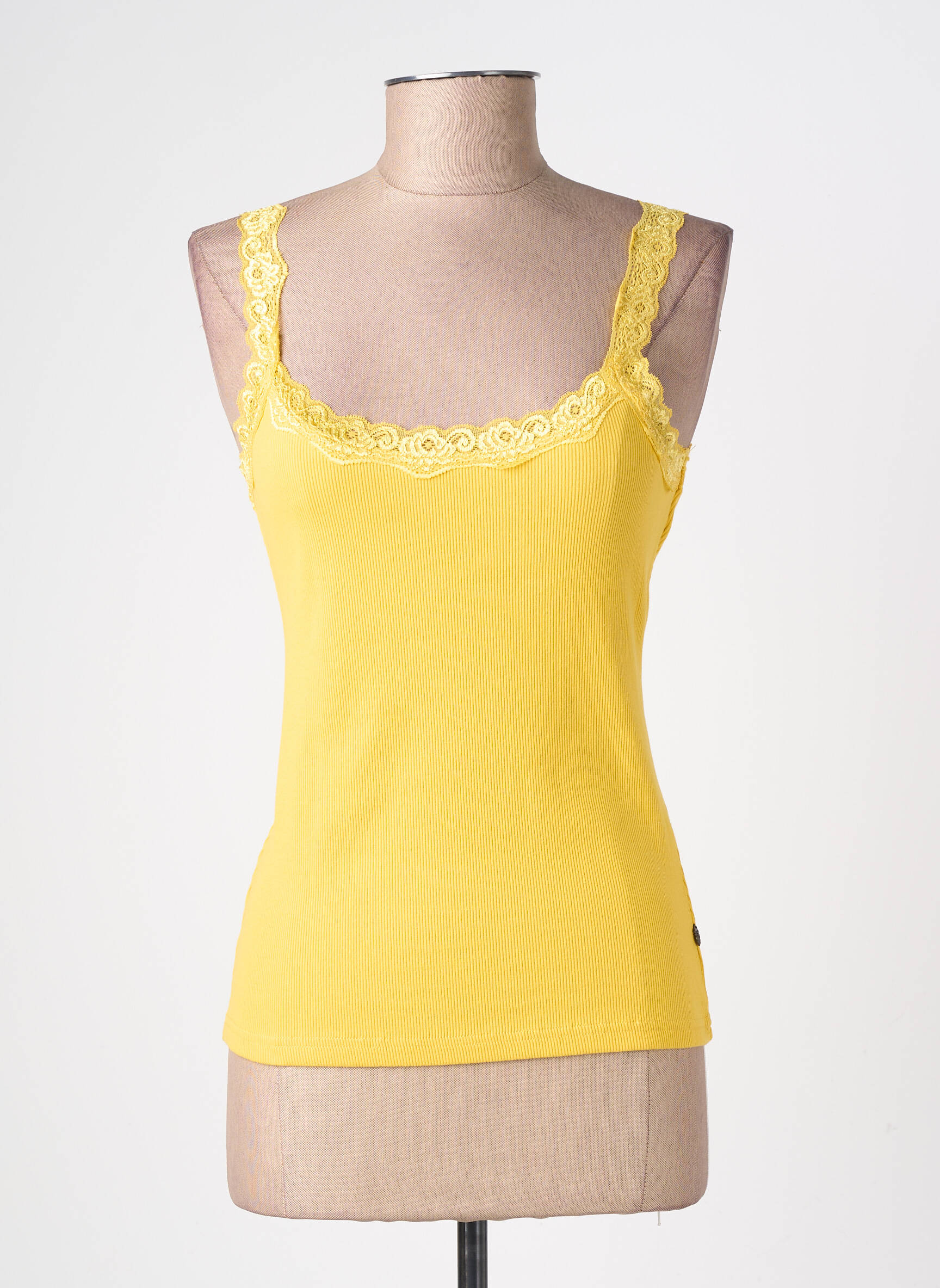Top stretch sans manche jaune FREEMAN T.PORTER femme