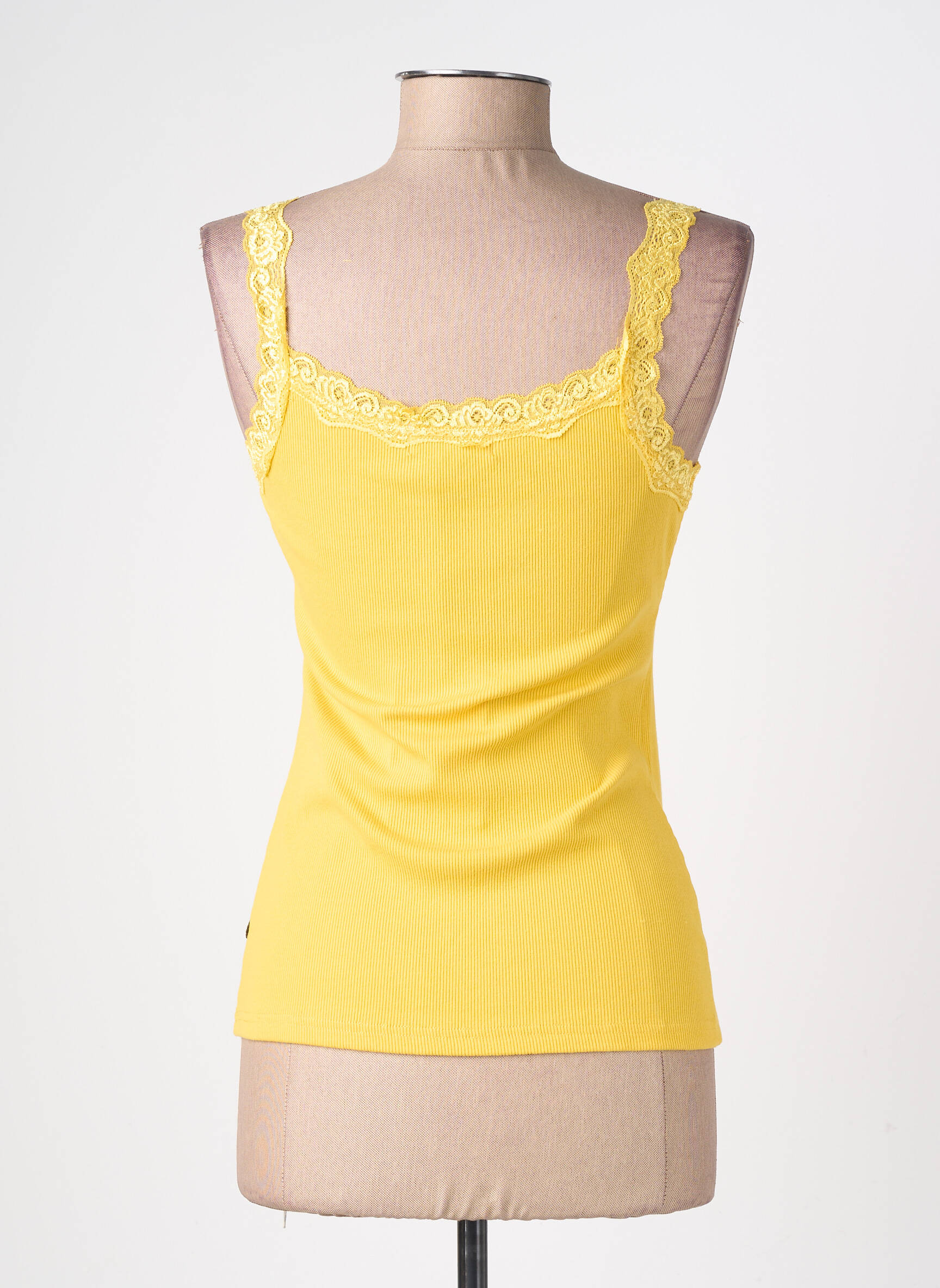 Top stretch sans manche jaune FREEMAN T.PORTER femme