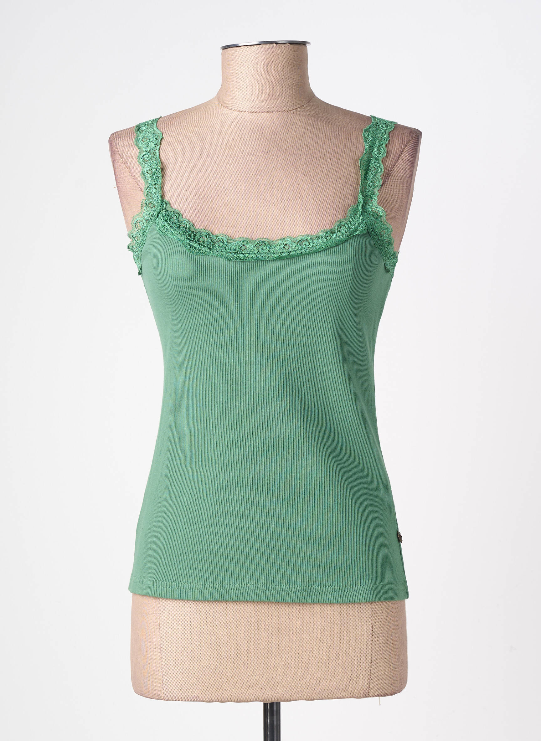 Top stretch sans manche vert FREEMAN T.PORTER femme