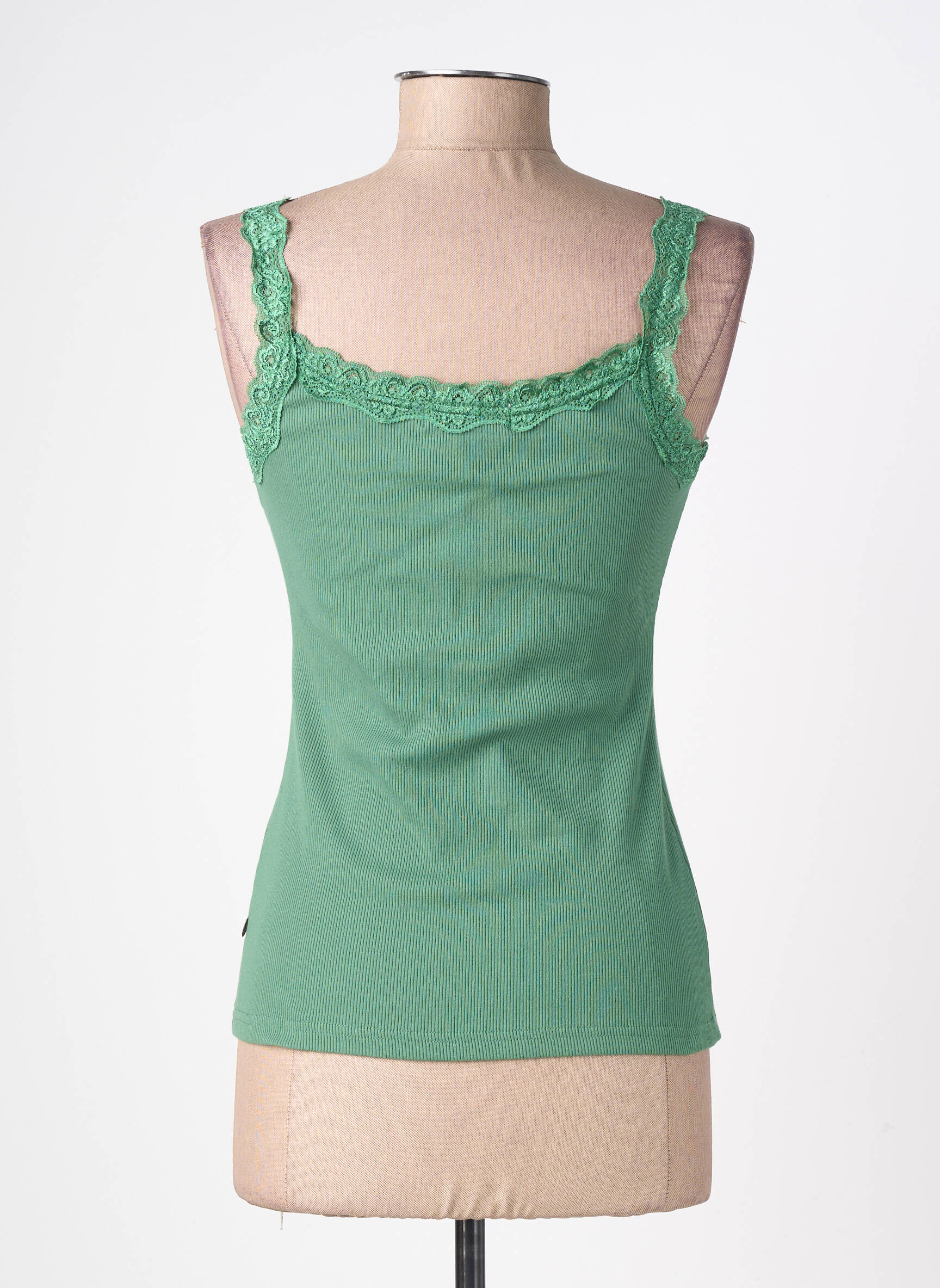 Top stretch sans manche vert FREEMAN T.PORTER femme