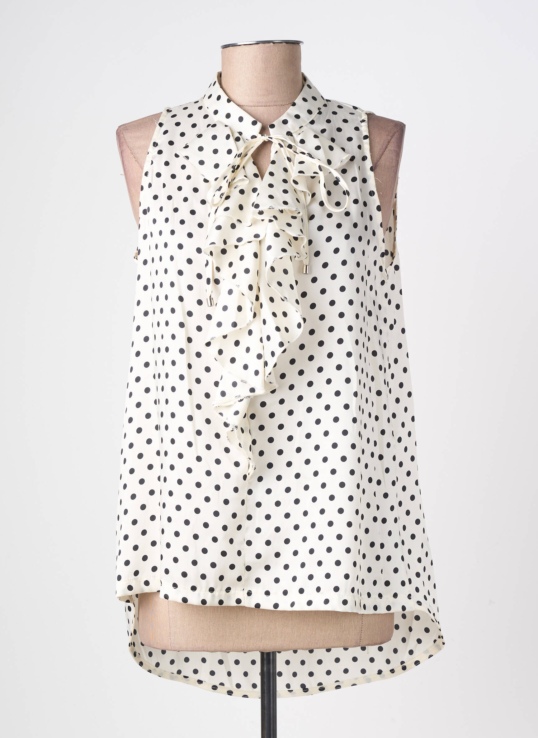 Blouse coupe fluide sans manche blanc RINASCIMENTO femme
