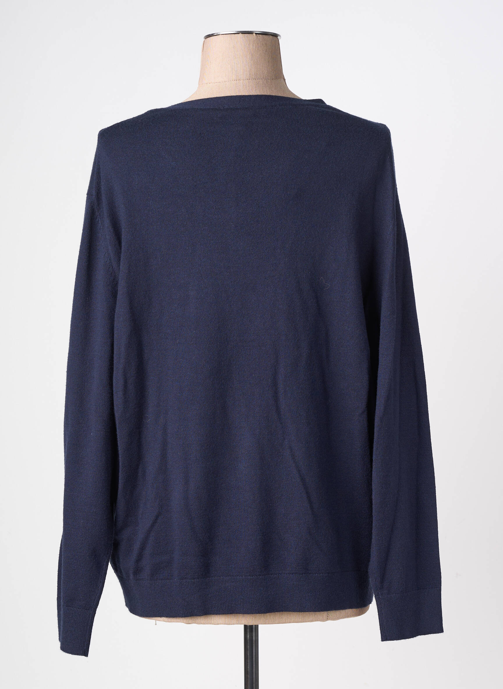 Gilet manches longues resserrée sur le bas bleu STREET ONE femme