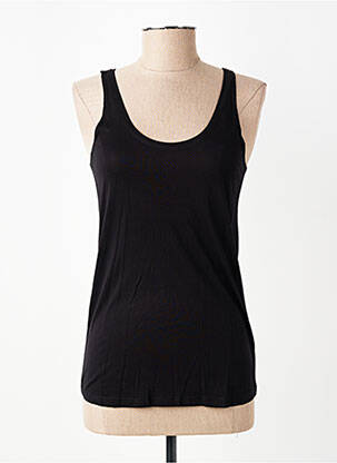 Débardeur stretch sans manche noir SCHOOL RAG femme