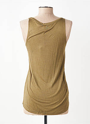 Débardeur stretch sans manche vert SCHOOL RAG femme