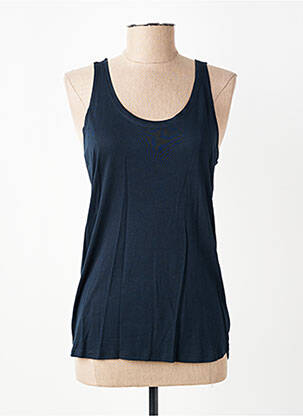 Débardeur stretch sans manche bleu SCHOOL RAG femme