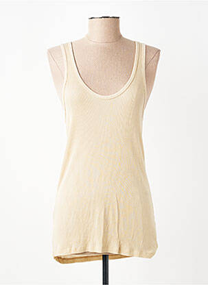 Débardeur stretch sans manche beige AMERICAN VINTAGE femme