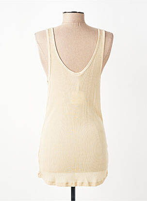 Débardeur stretch sans manche beige AMERICAN VINTAGE femme