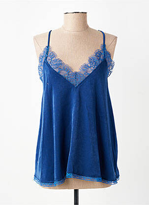 Top manches bretelles ajustables fines bretelles bleu SCHOOL RAG femme