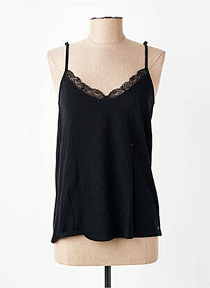 Top manches bretelles ajustables fines bretelles noir YERSE femme
