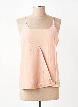 Top coupe cintrée fines bretelles rose SUNCOO femme